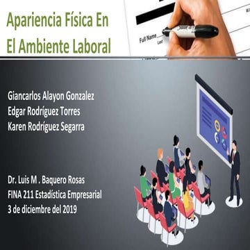 Estudio sobre la Apariencia en el lugar del Trabajo en Puerto Rico