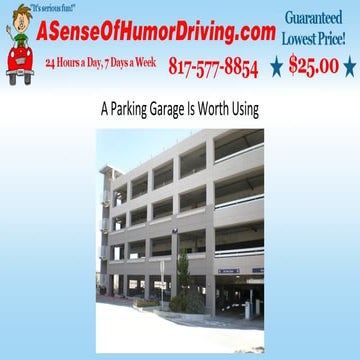 A parking garage is worth using