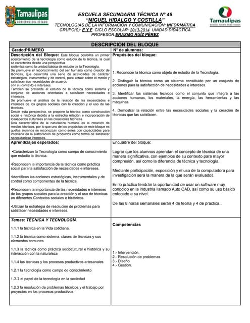 Planeación Informática Bloque - 1 -...