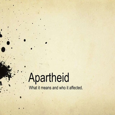 Apartheid: An Introduction for Children
