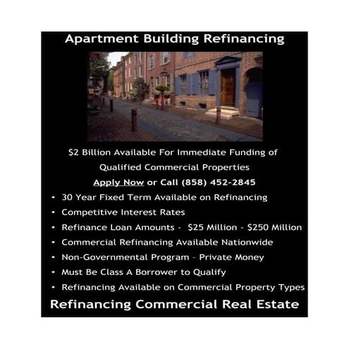 Image showcasing Apartment Building Refinancing | DOC