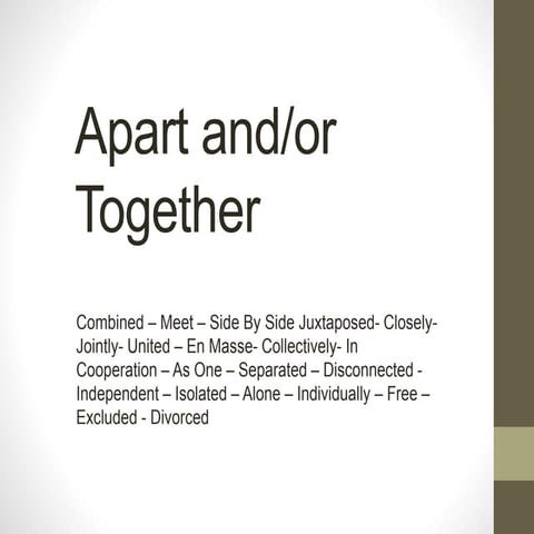 Apart together 