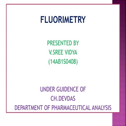 FLUORIMETRY