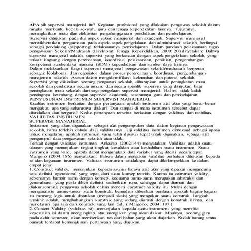 Apa sih supervisi manajerial itu