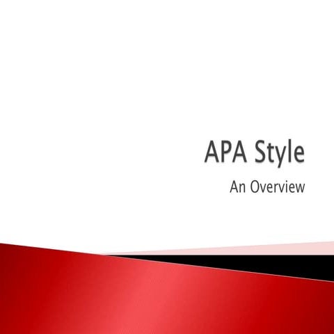 APA Style-Citation and Reference Guide