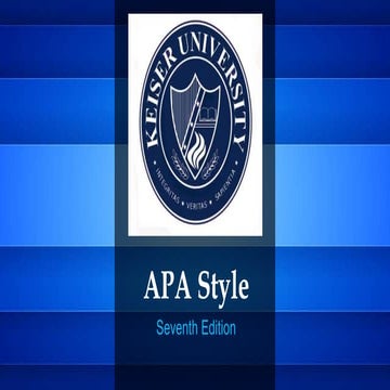 Apa style 7th edition