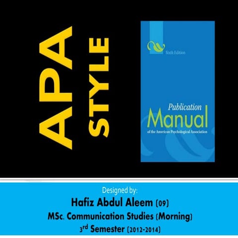 Apa style (complete) by Abdul Aleem & Ghulam Ali