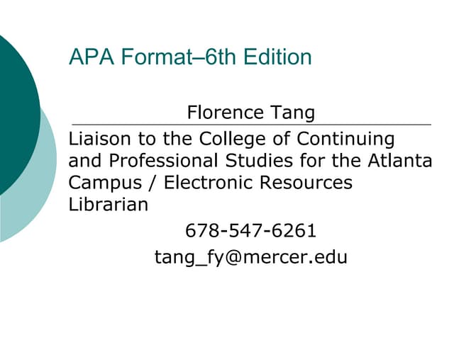 APA Style 6th ed.