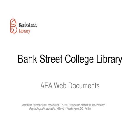 APA Web Documents 6th Ed.