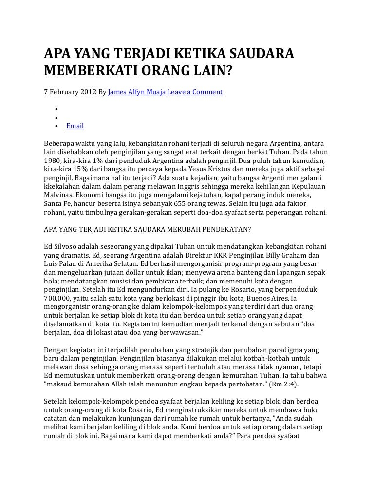 Free Gambar Apa Yang Terjadi Ketika Saudara Memberkati Orang Lain Terbaru by KataCinta.Co