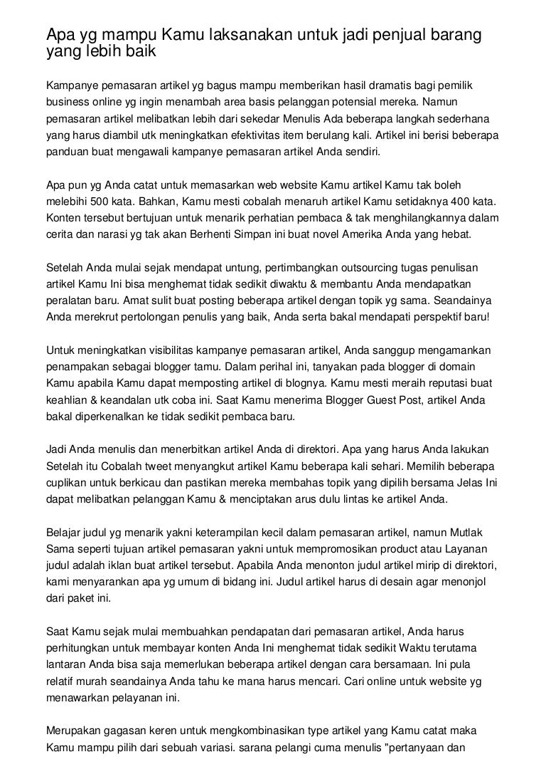 Apa Yg Mampu Kamu Laksanakan Untuk Jadi Penjual Barang Yang Lebih Baik