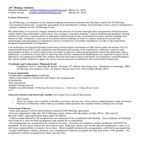 Ap biology syllabus (new version)