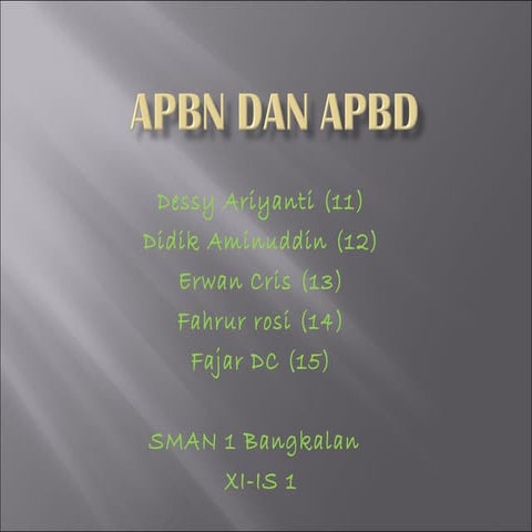 Apbn dan apbd