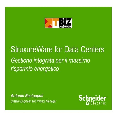 TBIZ 2012- APC by Schneider Electric. Struxure ware for data centers-v1