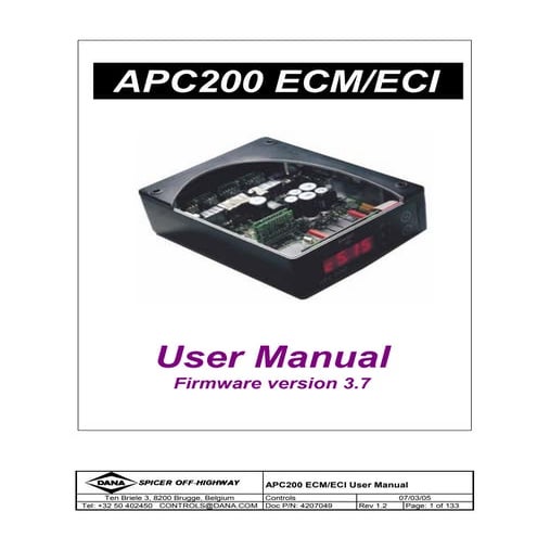 Apc200 ecm eci user manual v1.2