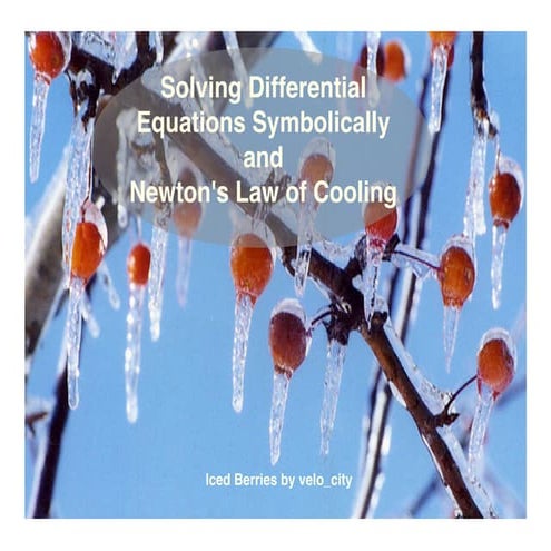Newton’s Law Of Cooling | PPT