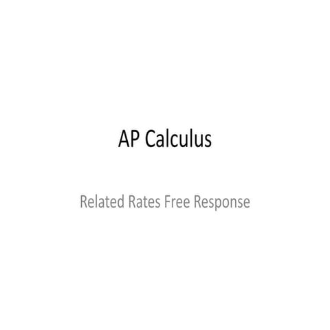 Ap calculus related rates frq