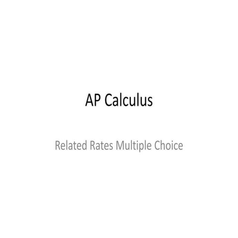 Ap calculus related rates mc