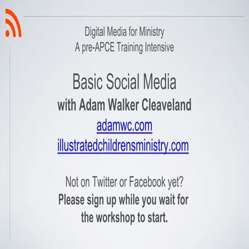Basic Social Media - APCE 2016