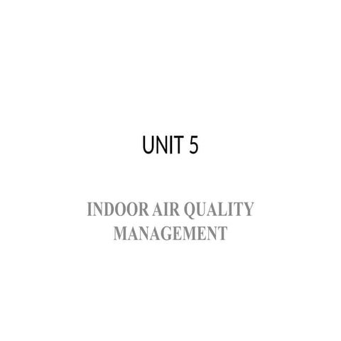 AIR POLLUTION AND CONTROL ENGINEERING UNIT 5