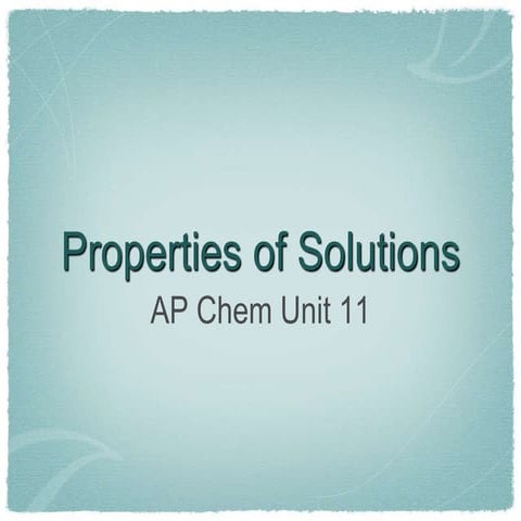 Ap chem unit 11 presentation