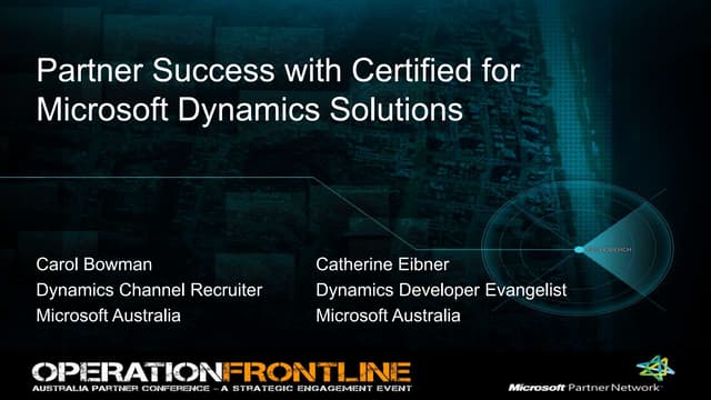 Developing Microsoft Dynamics ISV Solutions That Address Customer Challenges