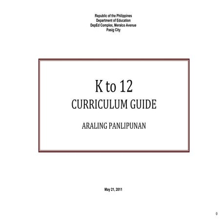 AP curriculum guide (as of may 2011)