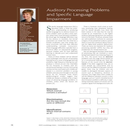 Auditory Processing Disorder and Specific Language Impairment