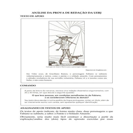 Análise da Prova de Redação da UERJ-2010