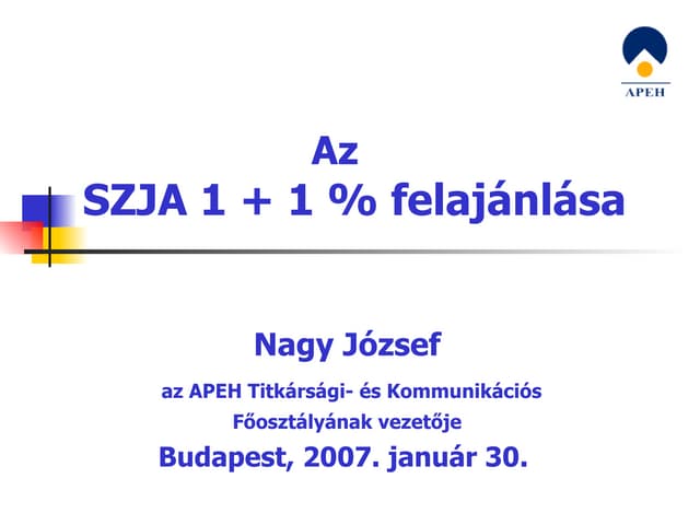 APEH 1 százalék