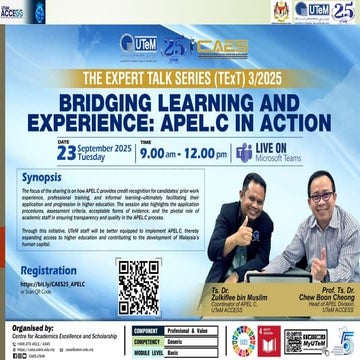 Bridging Learning & Experience: APEL C in Action