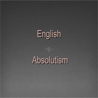 AP English Absolutism