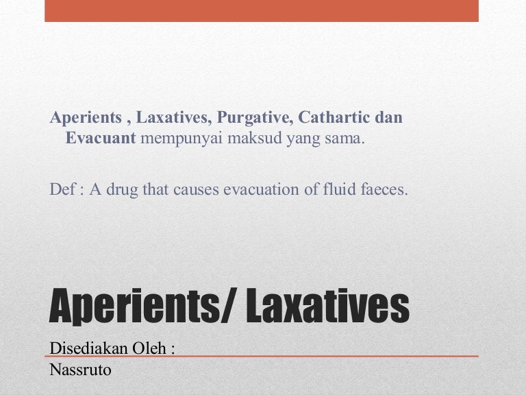 Aperients Laxatives