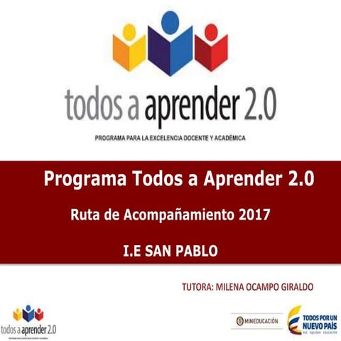 Apertura PTA -  2017 docentes