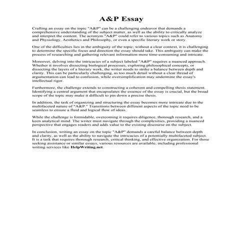 AP Essay