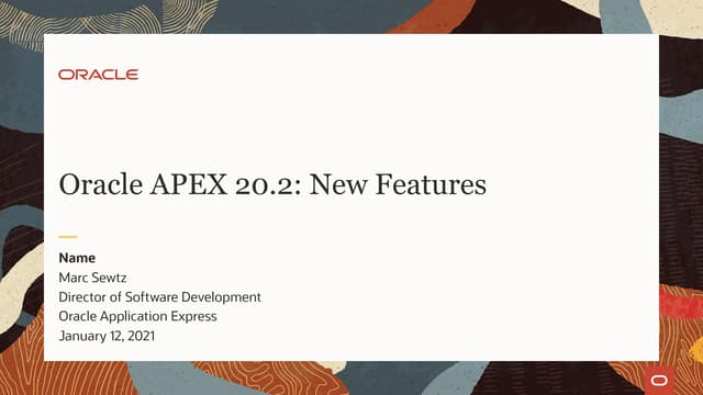 Oracle Application Express 20.2 New Features