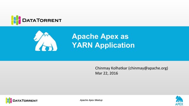 Apex as yarn application