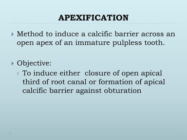 Apexification