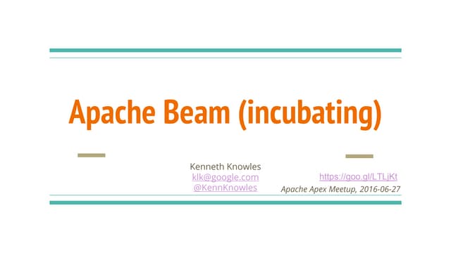Apache Beam (incubating)