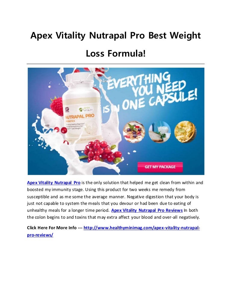Apex Vitality Nutrapal Pro Best Weight Loss Formula