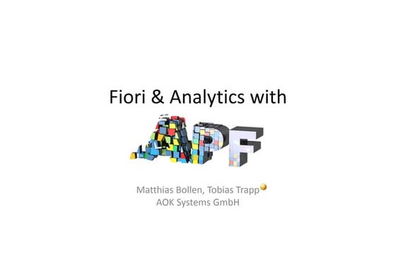 Analytics & Fiori with the Analysis Path Framework