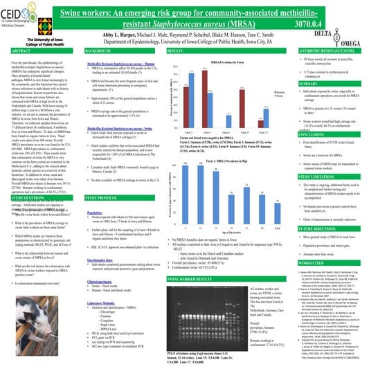 Swine workers: An emerging risk group for community-associated methicillin-resistant Staphylococcus aureus (MRSA)