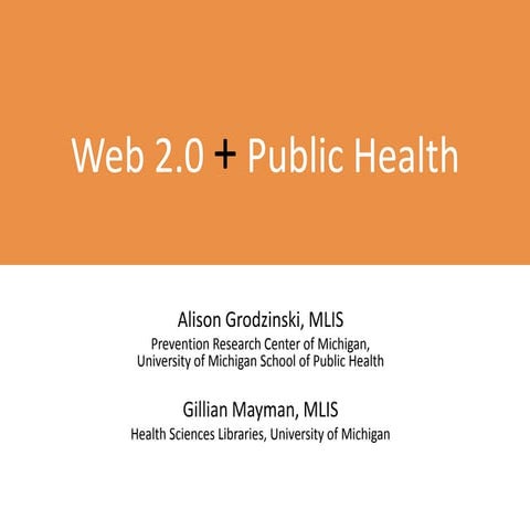 Applying web 20 to public health practice