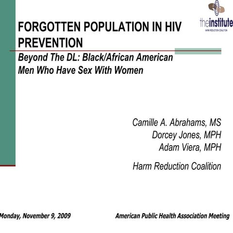 Black Heterosexual Men & HIV Prevention