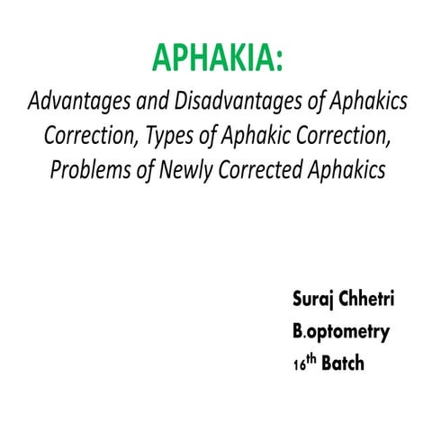 Aphakia  by SURAJ CHHETRI