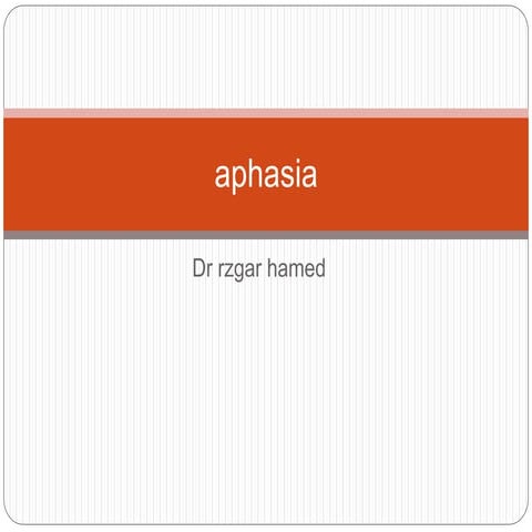 Aphasia approach
