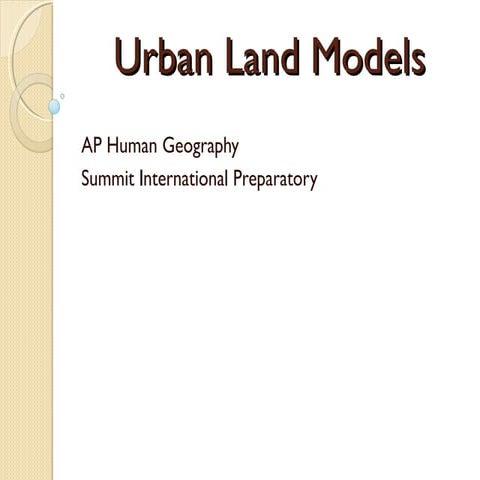 Aphg   urban land models