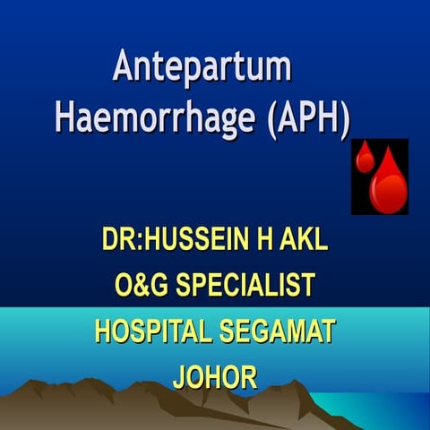 Ante partum haemorrhage