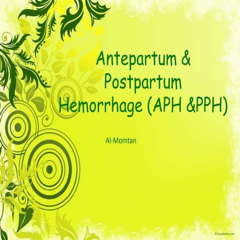 Overview management of postpartum haemorrhage