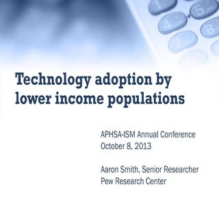 Technology Adoption by Lower Income...